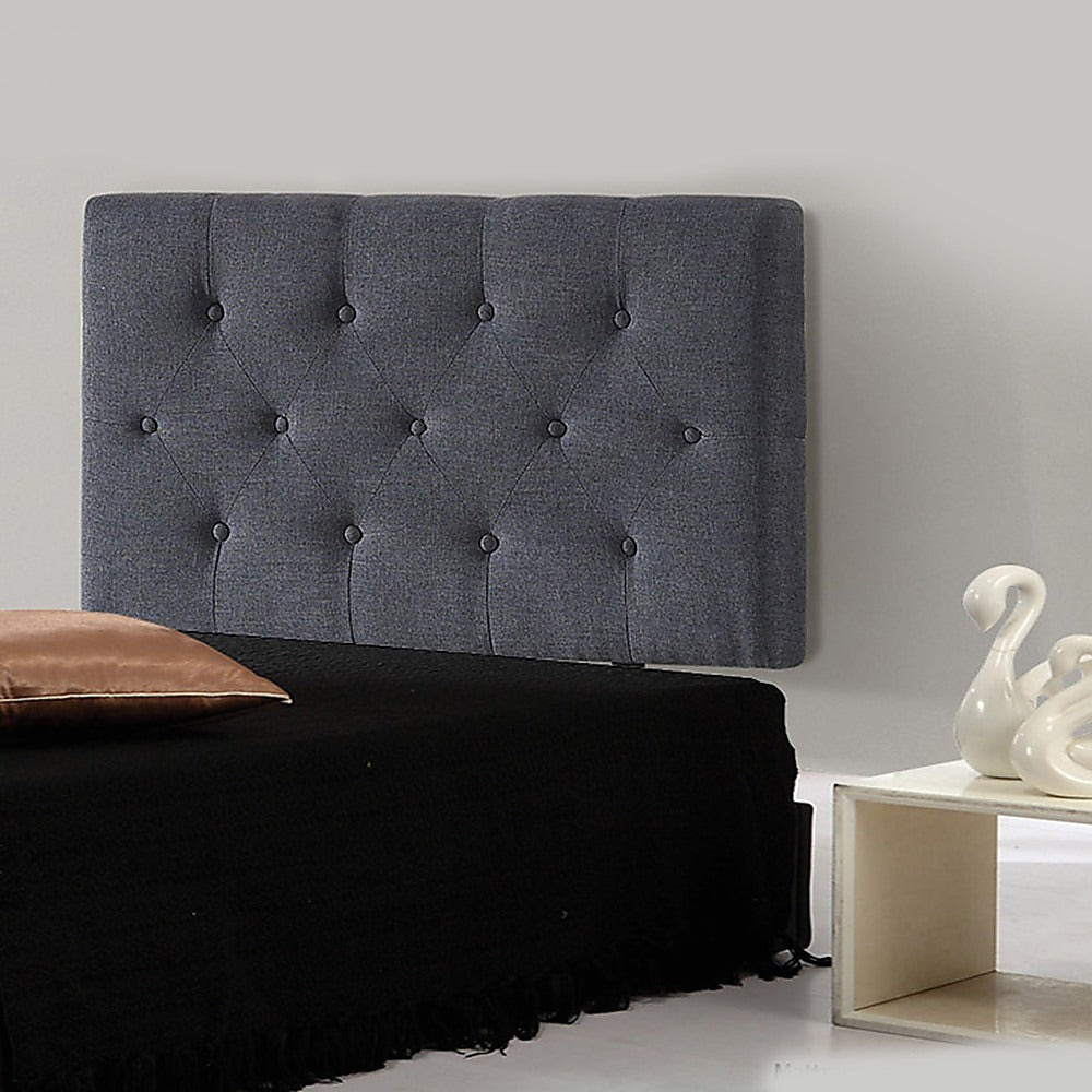 Billilingra Linen Bed Head, Grey Single