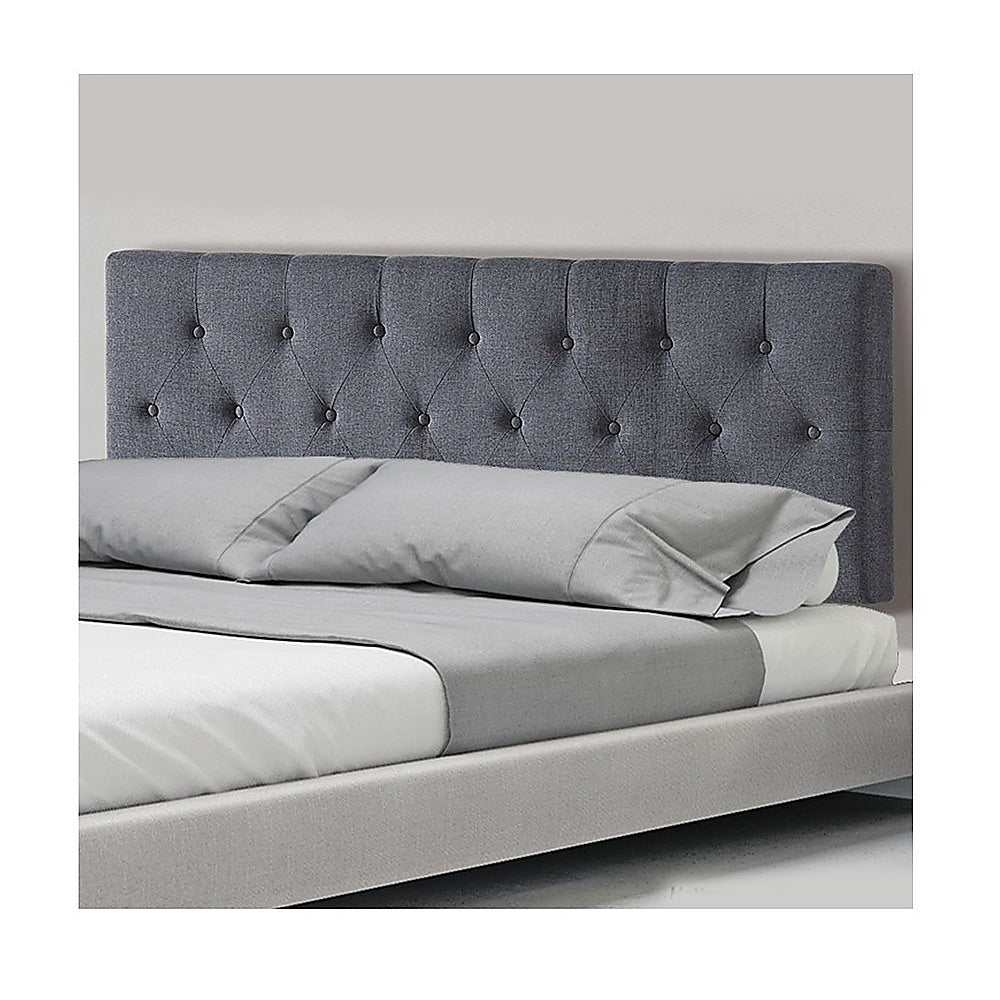 Billilingra Linen Bed Head, Grey Double