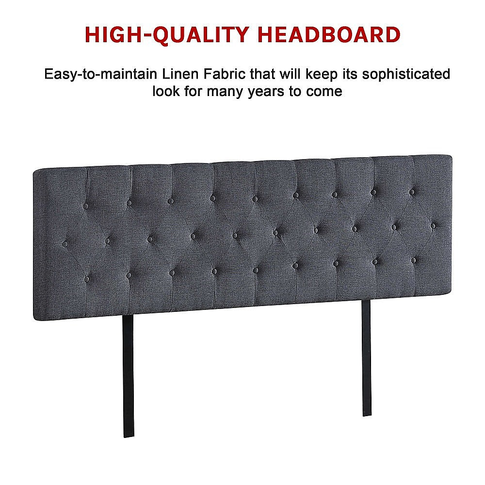 Billilingra Linen Bed Head, Grey King
