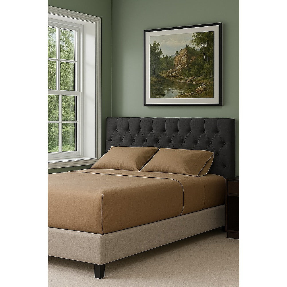 Billilingra Linen Bed Head, Grey King