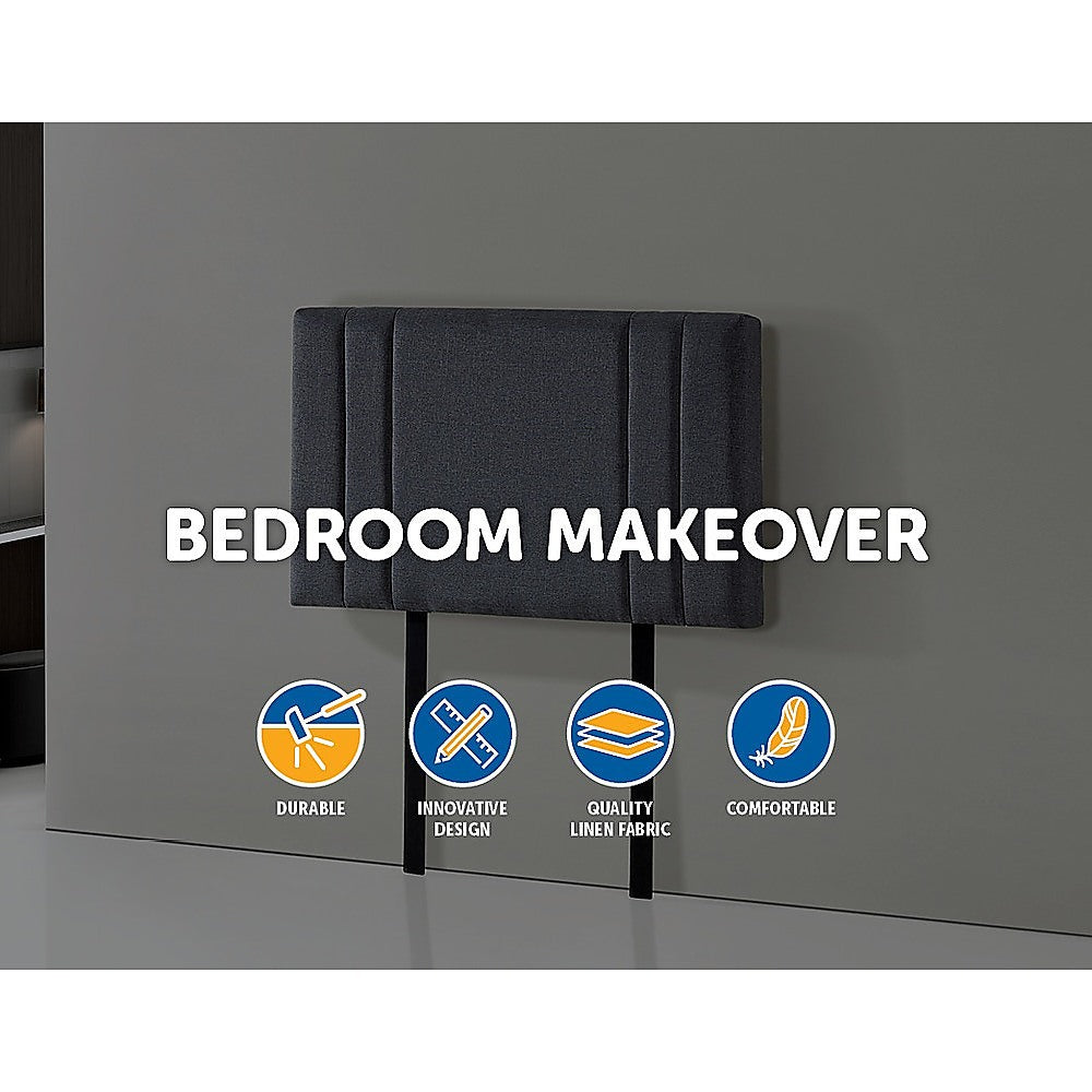 Numeralla Stitched Bed Head, Grey Single