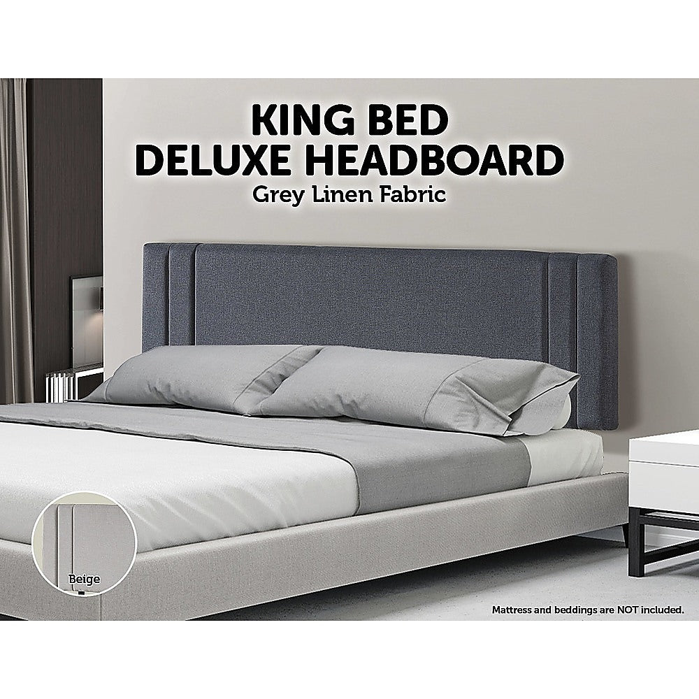 Billilingra Linen Bed Head, Grey King