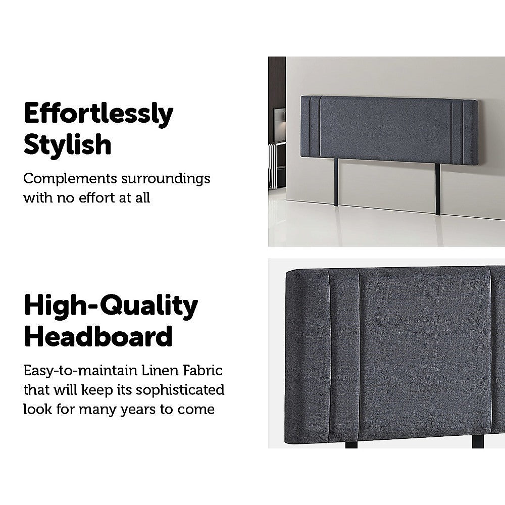 Billilingra Linen Bed Head, Grey King