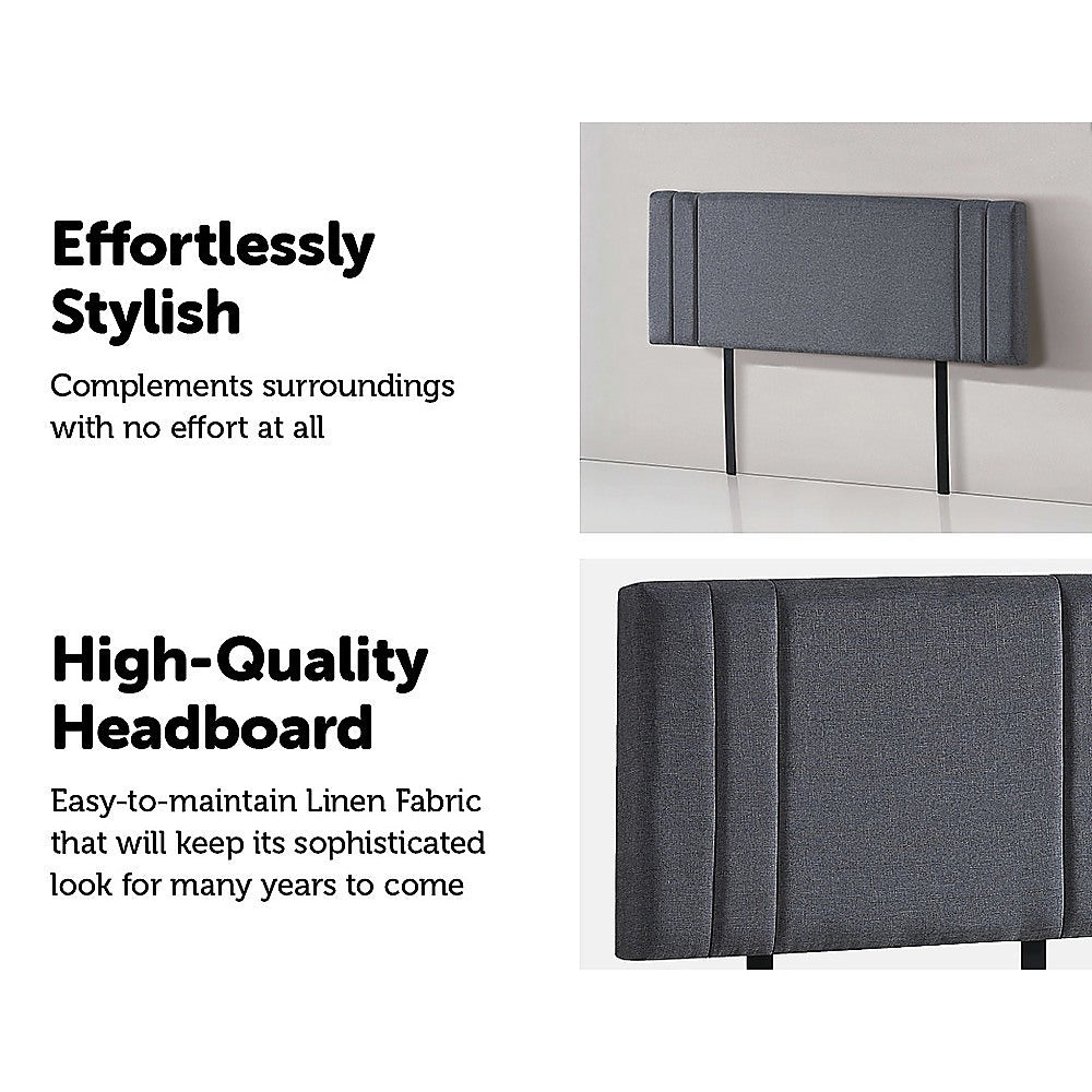 Billilingra Linen Bed Head, Grey Queen