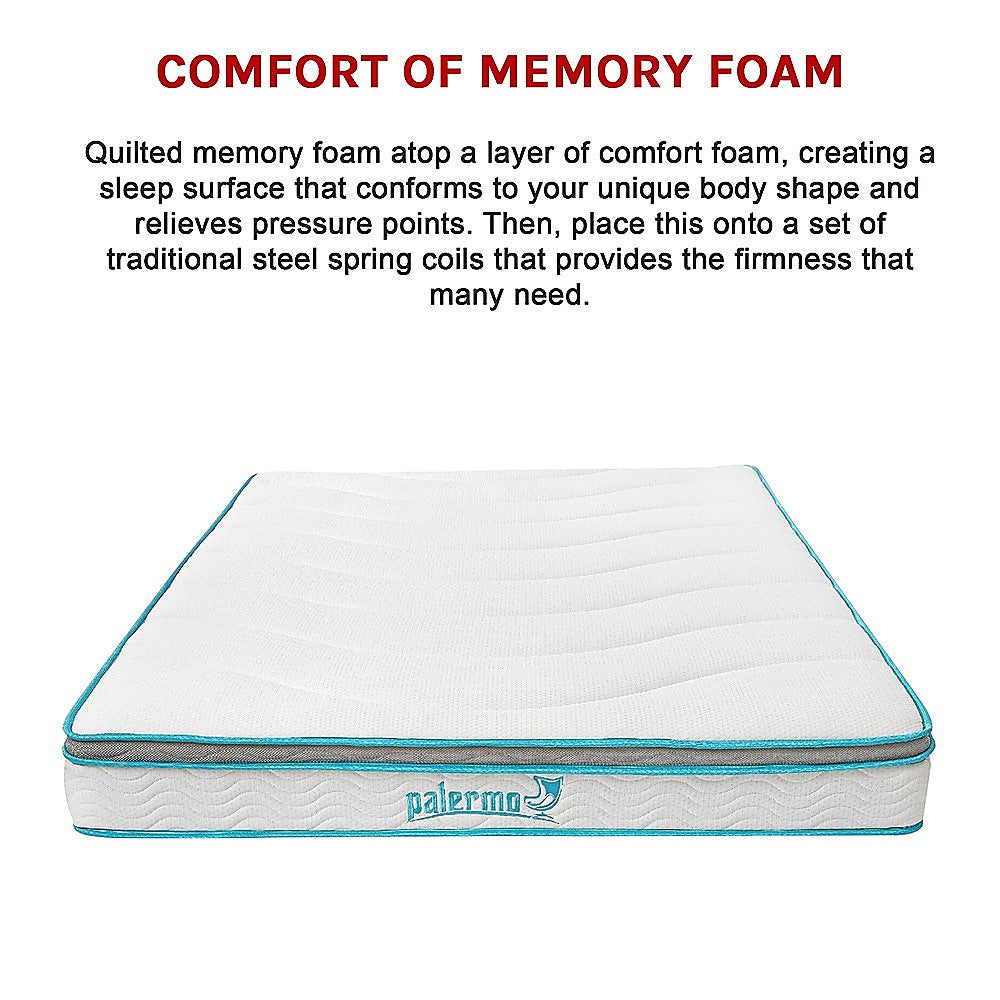 Medium firm memory foam hybrid mattress, 20cm queen