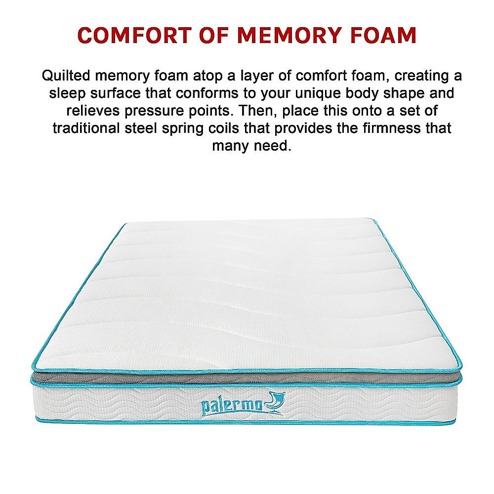 Medium firm memory foam hybrid mattress, 20cm double