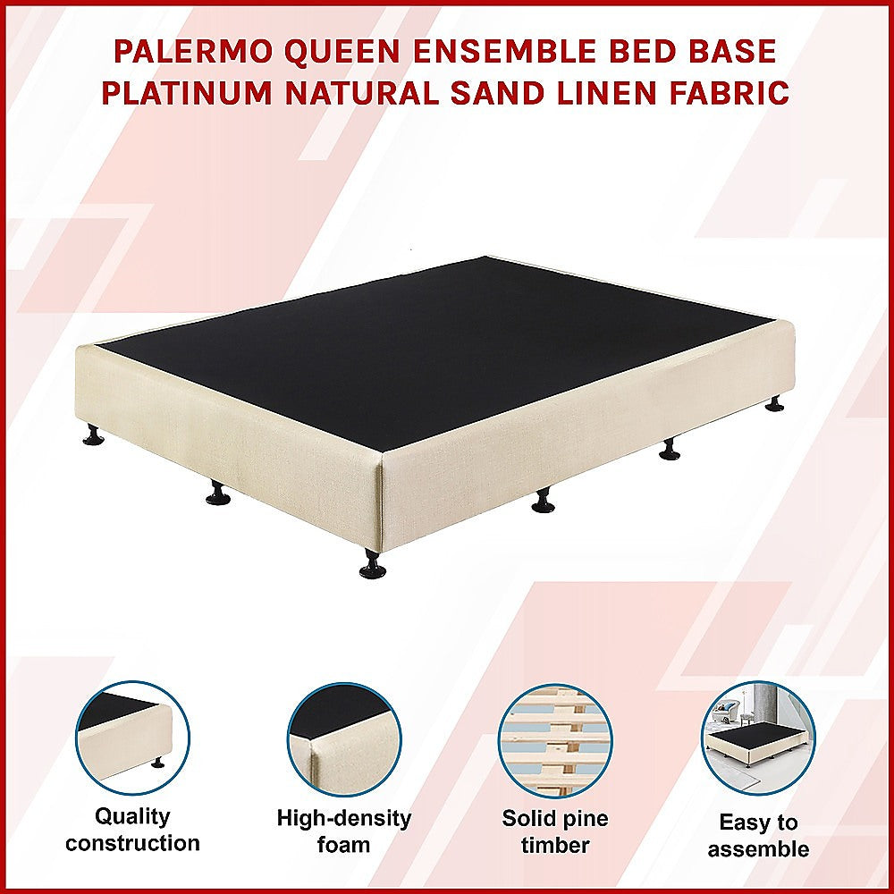 Capri Queen Ensemble Bed Base, Natural Sand