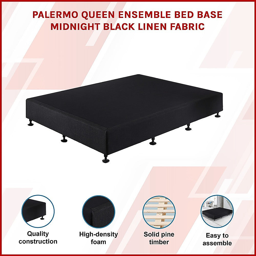 Capri Queen Ensemble Bed Base, Black
