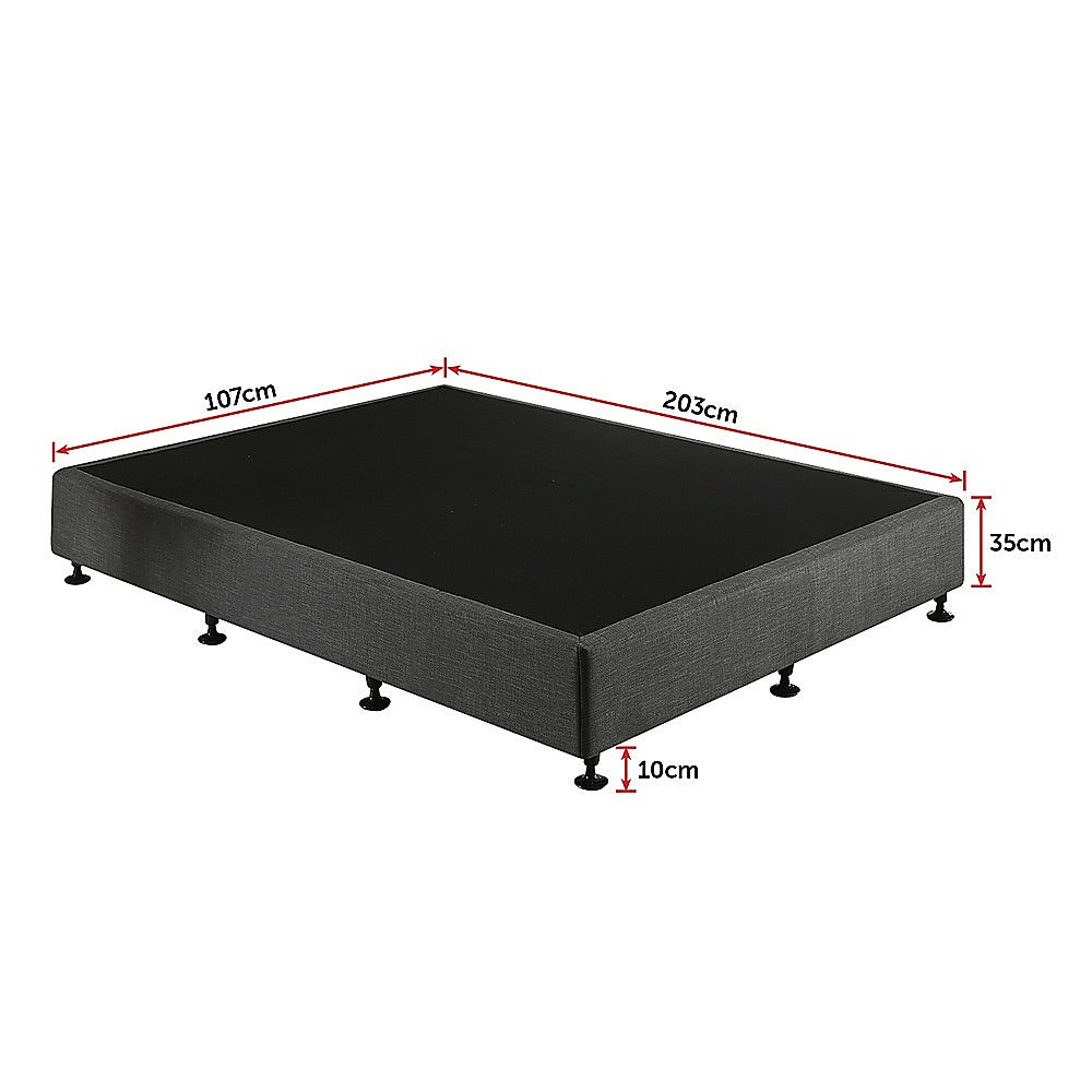 Capri King Single Ensemble Bed Base, Graphite