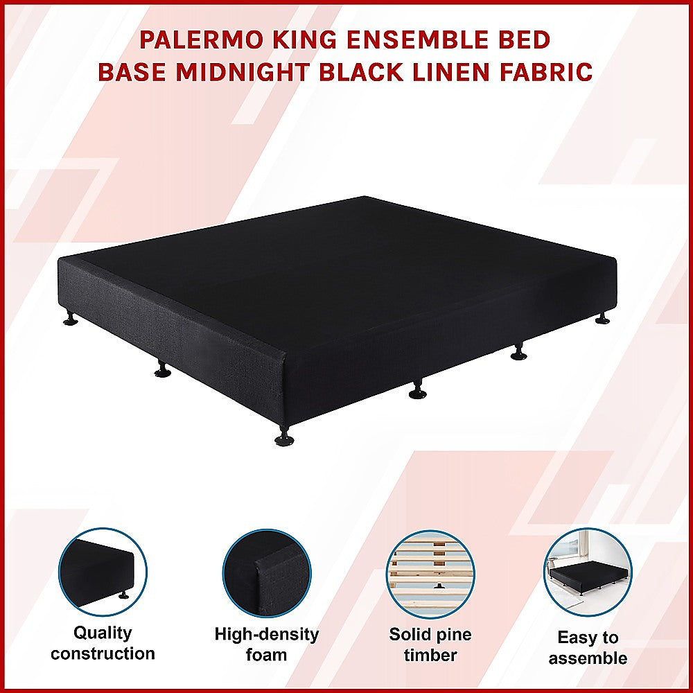 Capri King Ensemble Bed Base, Black