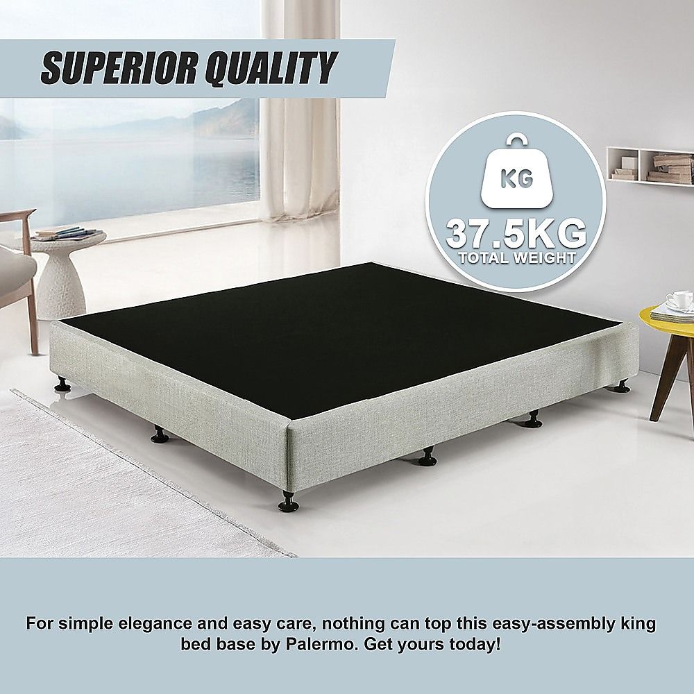 Capri King Ensemble Bed Base, Light Grey