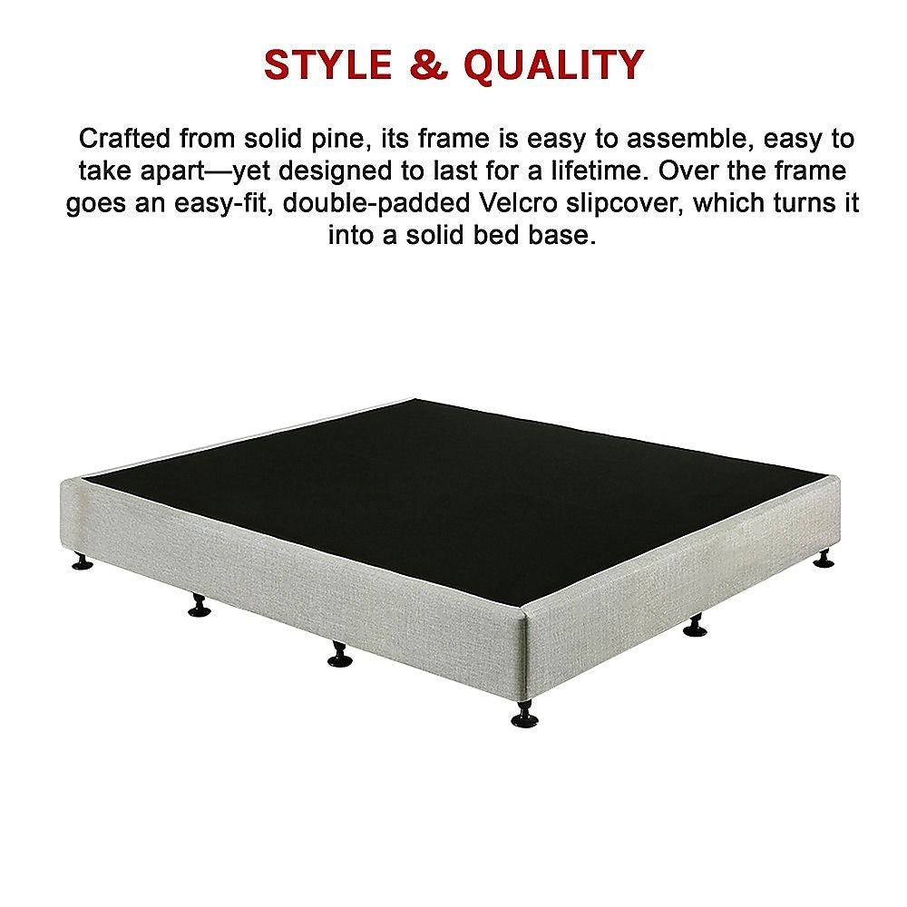 Capri King Ensemble Bed Base, Light Grey