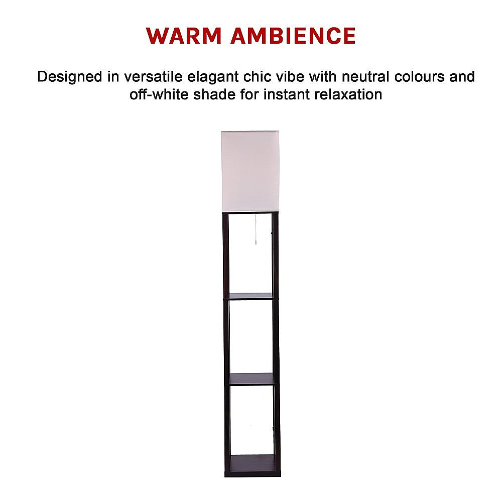 Elegant Shelf Floor Lamp with Diffused Light