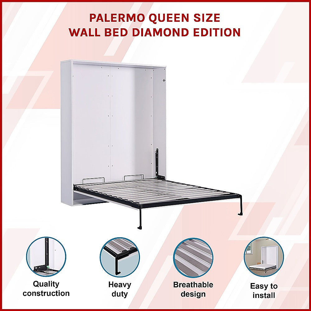 Palermo Queen Size Wall Bed - Diamond Edition