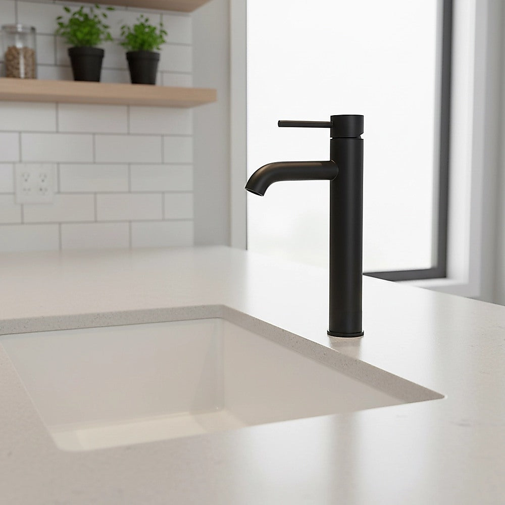 Tall Basin Mixer Tap, Matte Black