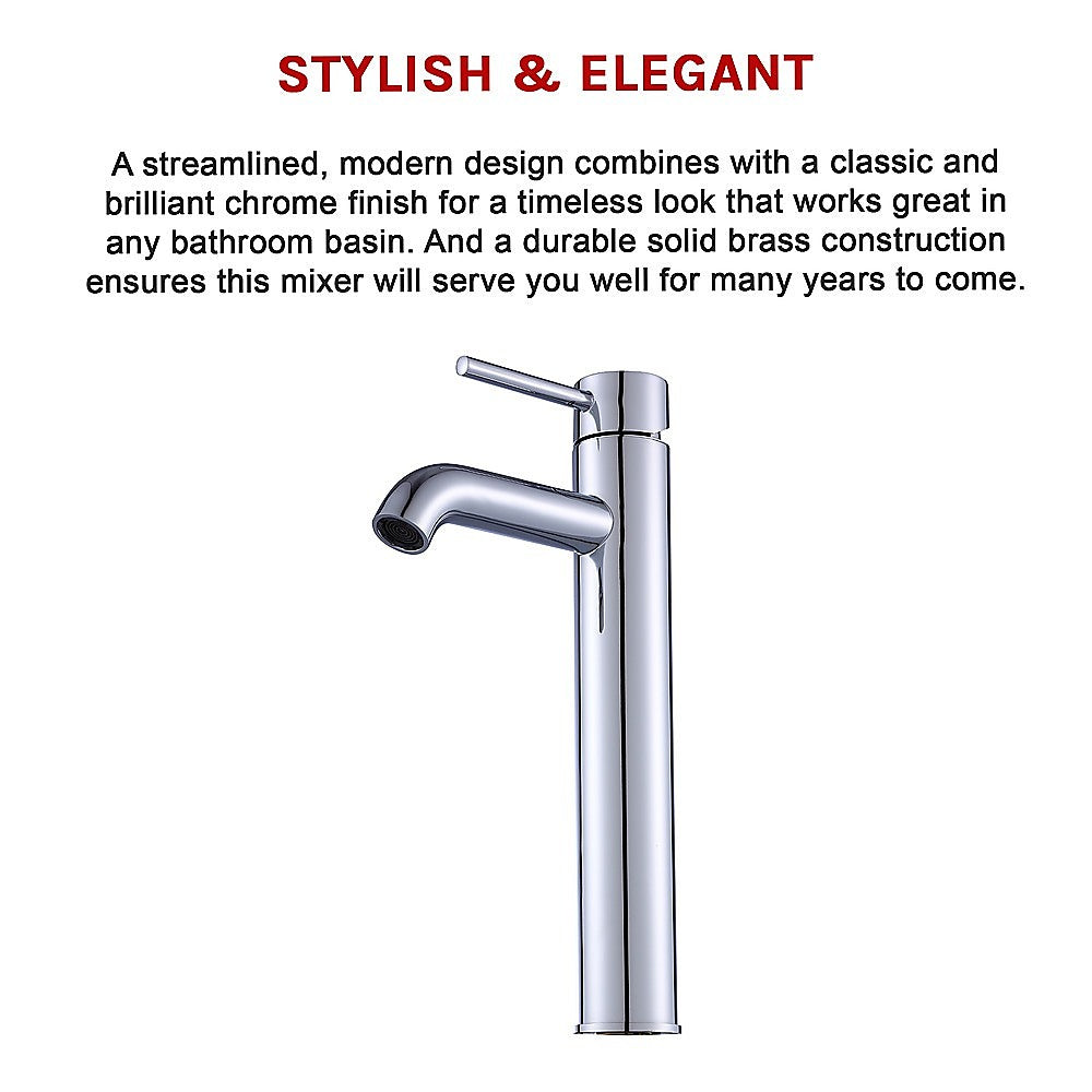 Tall Basin Mixer Tap, Chrome
