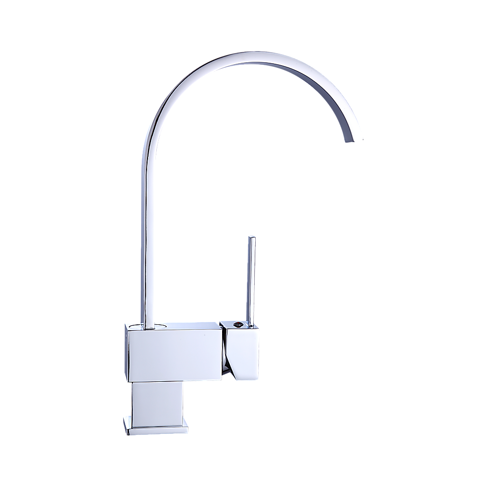 Curved Neck Kitchen Mixer Tap, Chrome