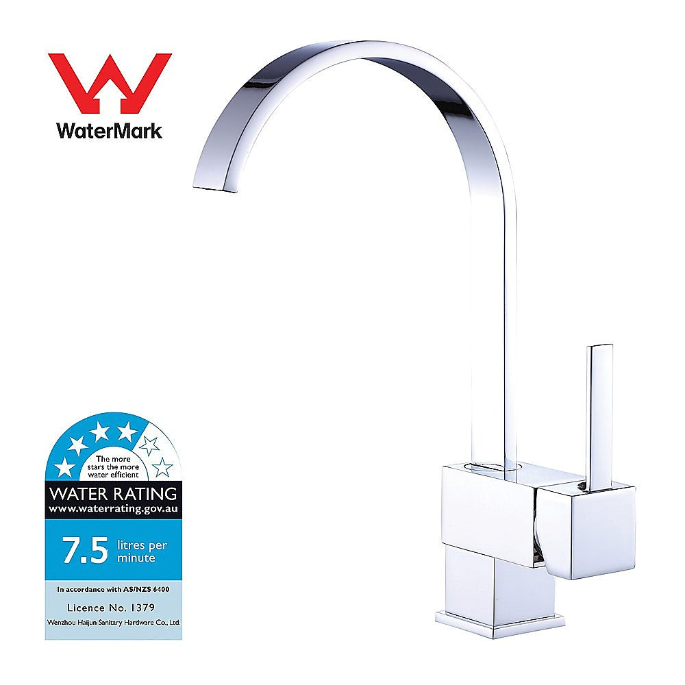Curved Neck Kitchen Mixer Tap, Chrome