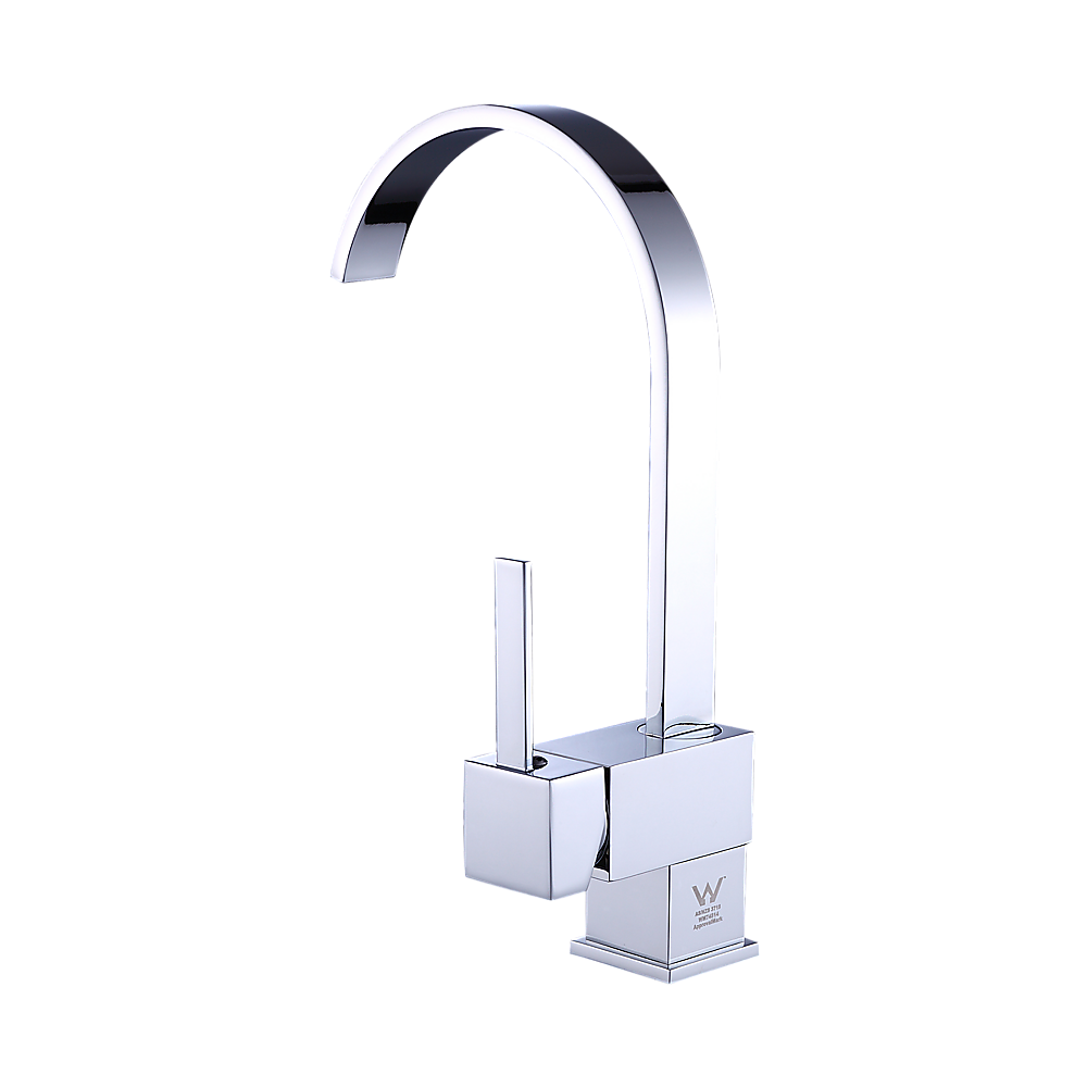 Curved Neck Kitchen Mixer Tap, Chrome