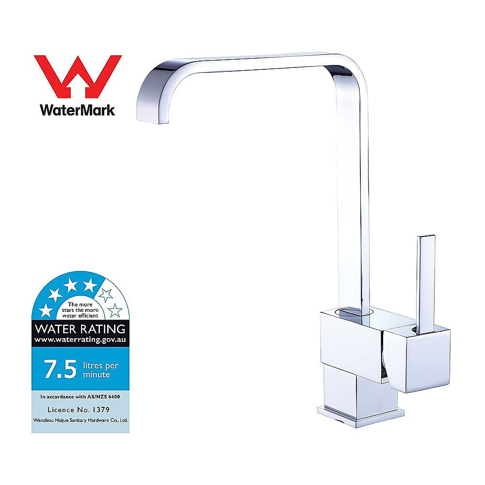 Angled Neck Kitchen Mixer Tap, Chrome