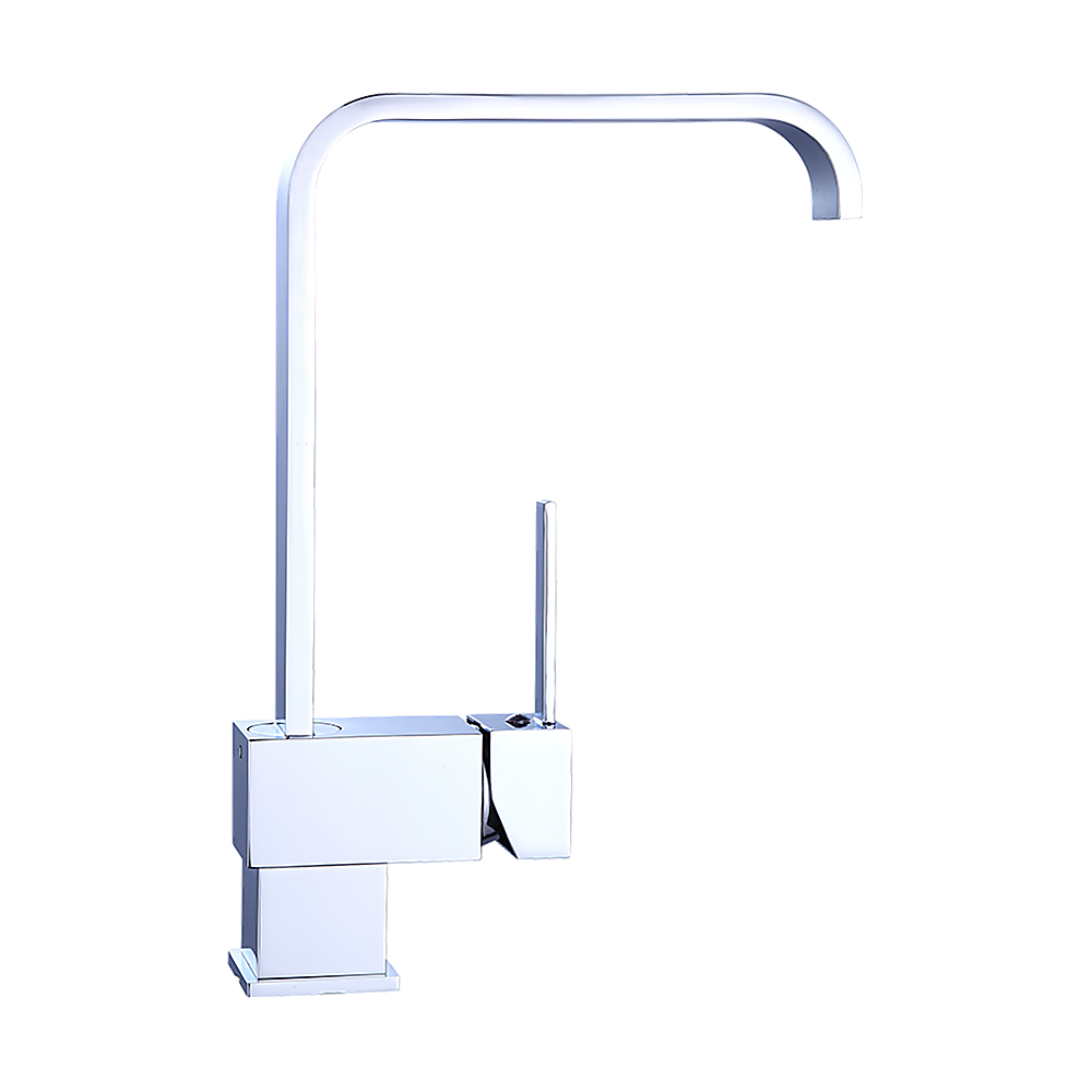 Angled Neck Kitchen Mixer Tap, Chrome