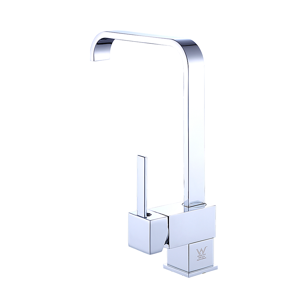 Angled Neck Kitchen Mixer Tap, Chrome