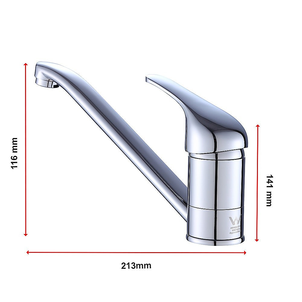 Kitchen Mixer Tap Polished Chrome Solid Brass