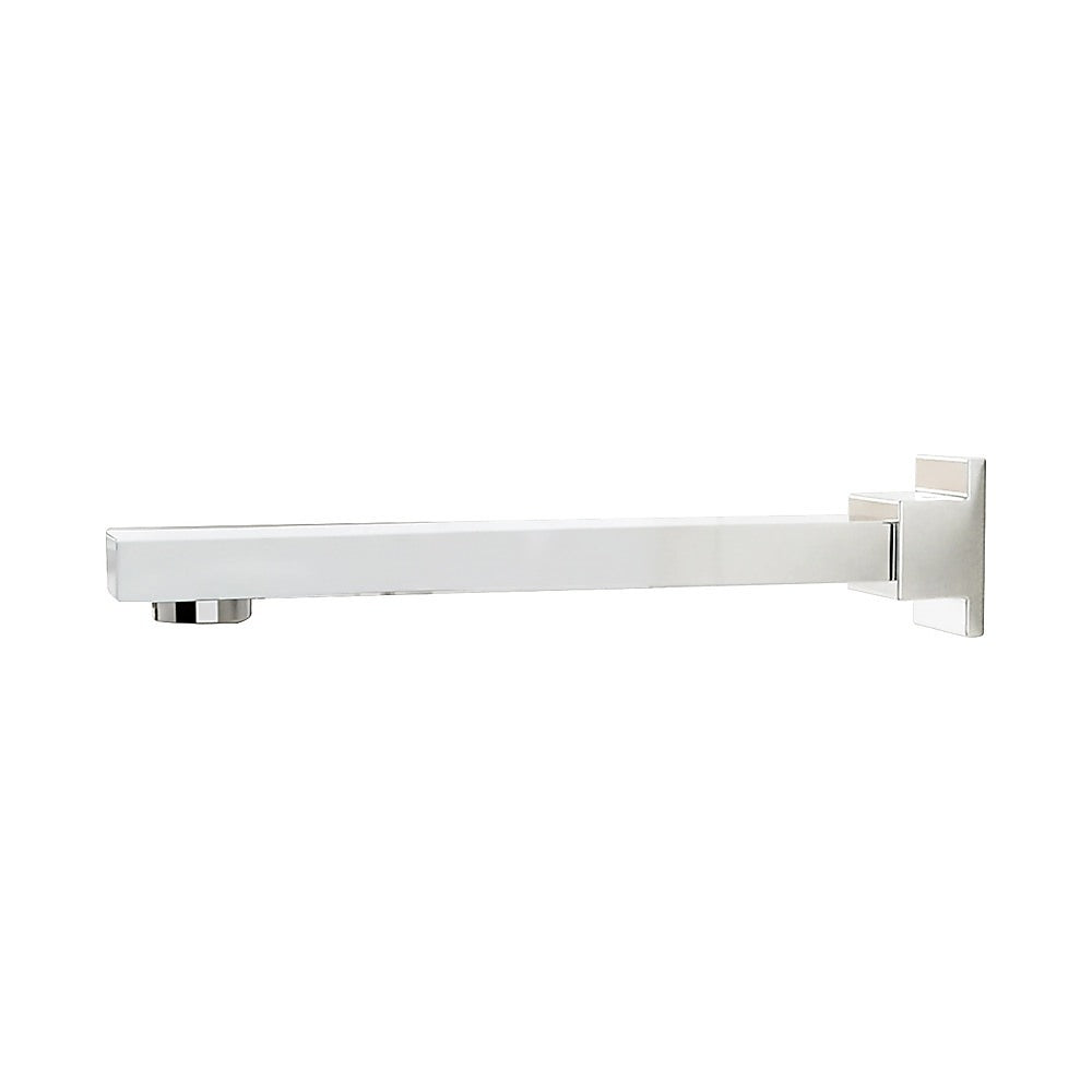 Polished chrome 228mm bath spout, front view