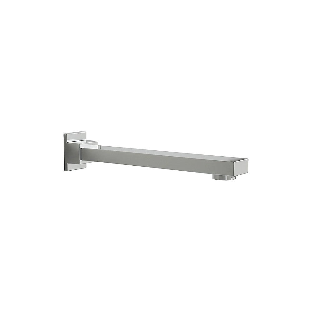 Polished chrome 228mm bath spout, top view