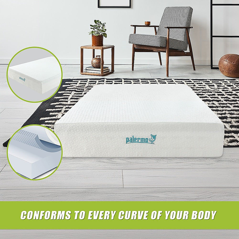 Medium green tea memory foam mattress, 30cm queen