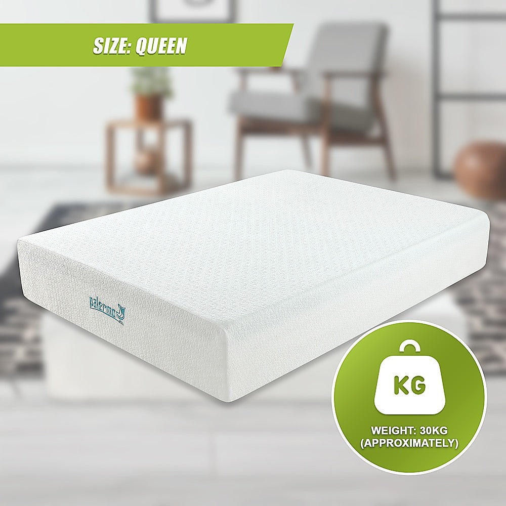 Medium green tea memory foam mattress, 30cm queen