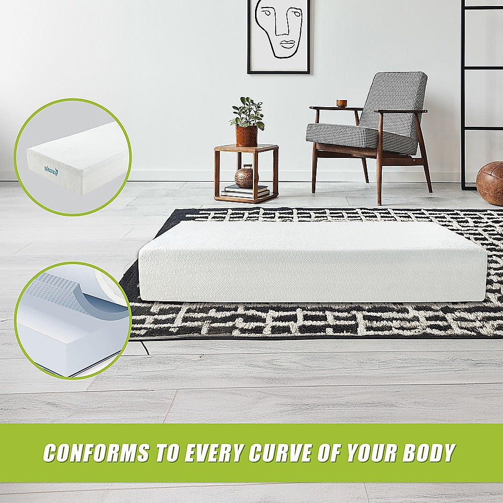 Medium green tea memory foam mattress, 30cm king single