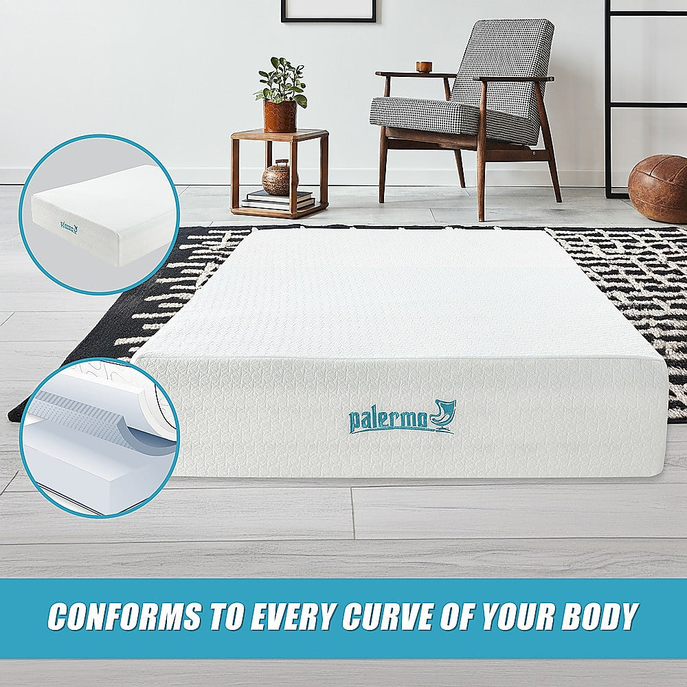 Medium green tea memory foam mattress, 30cm double