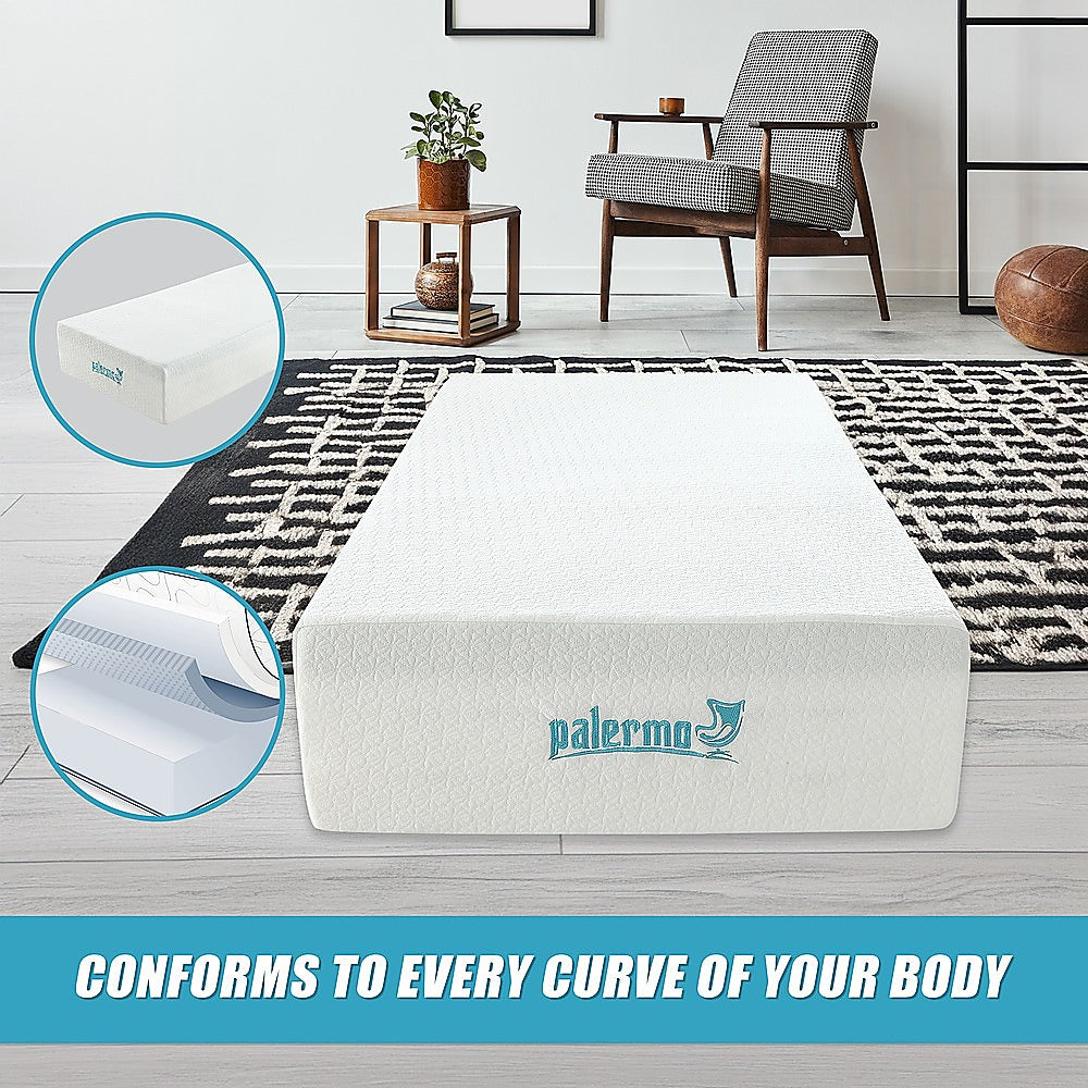 Medium firm green tea memory foam mattress, 30cm single