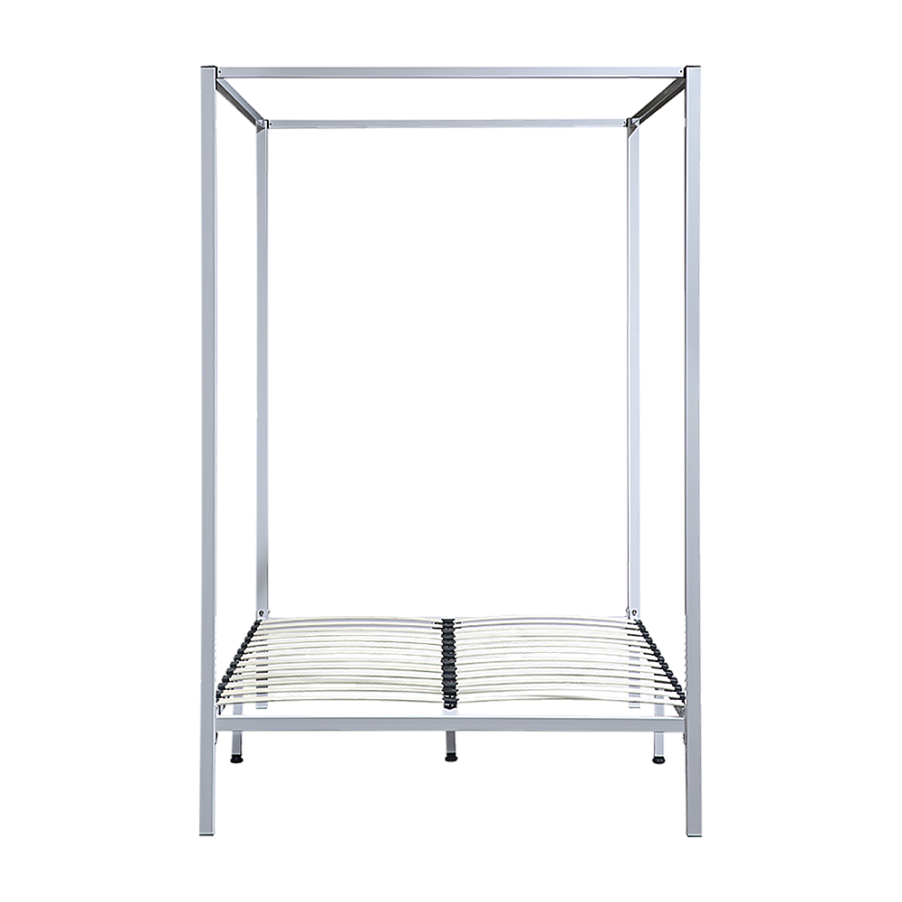 Allure cream four poster double bed frame styled in elegant bedroom — Allure Home Collections