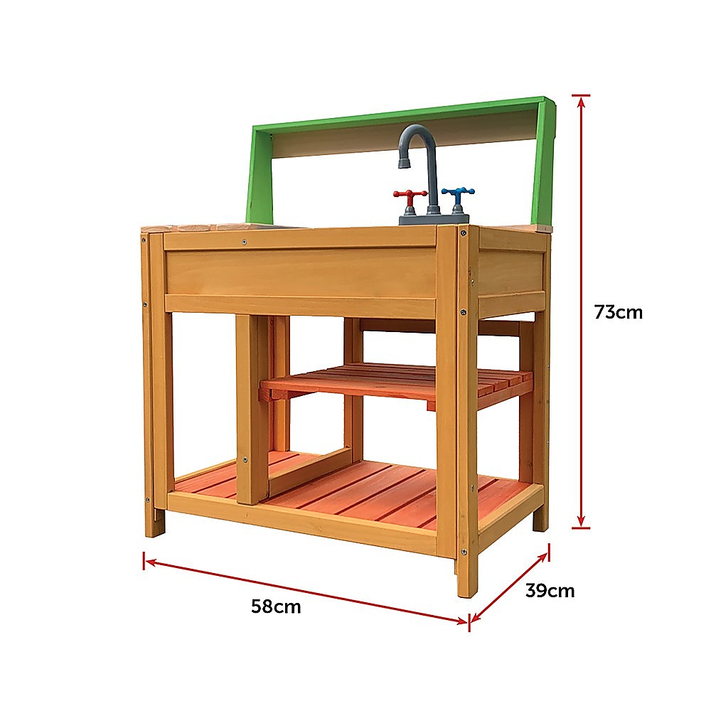 Wooden mud kitchen dimensions