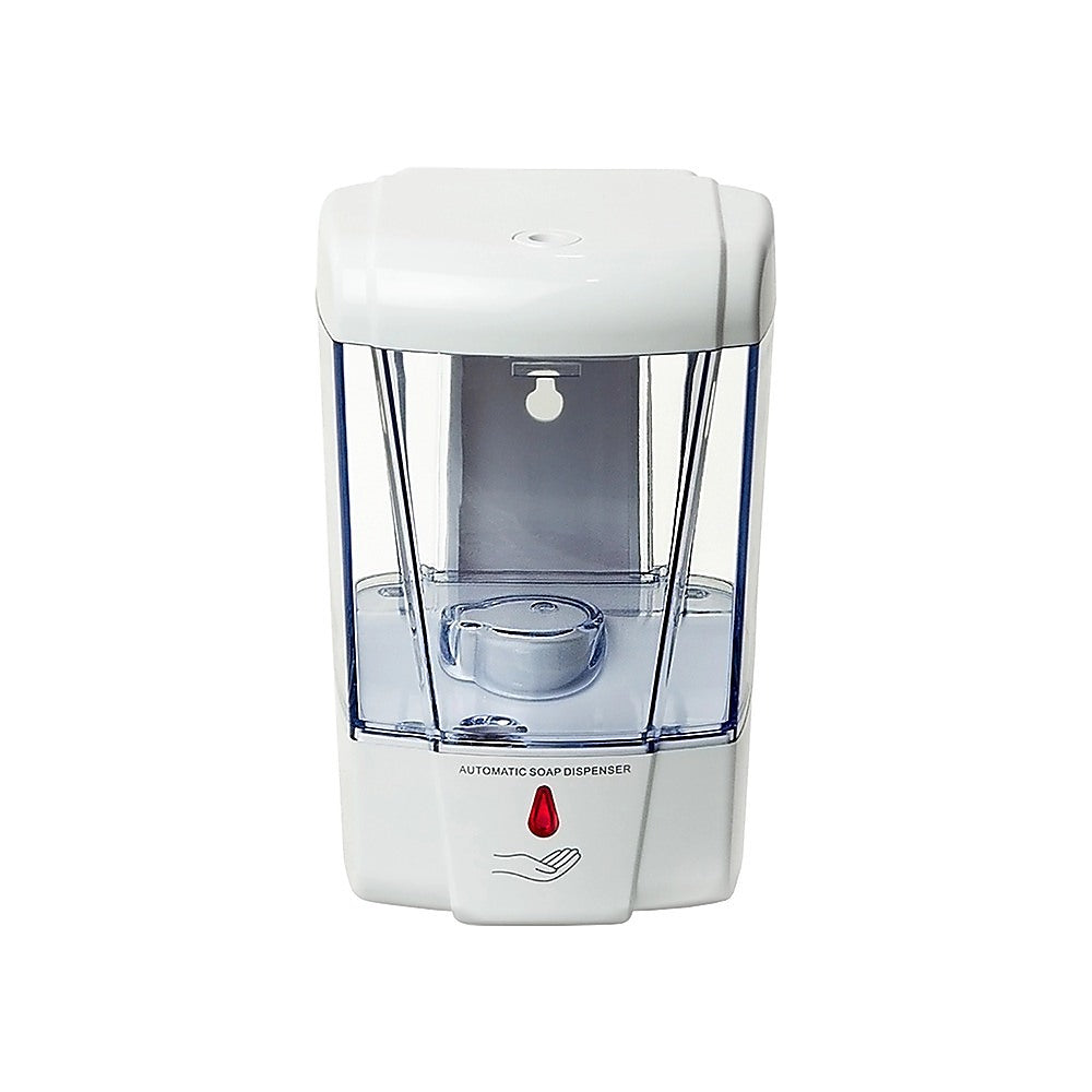 Lockable refill compartment on the white ABS automatic soap dispenser