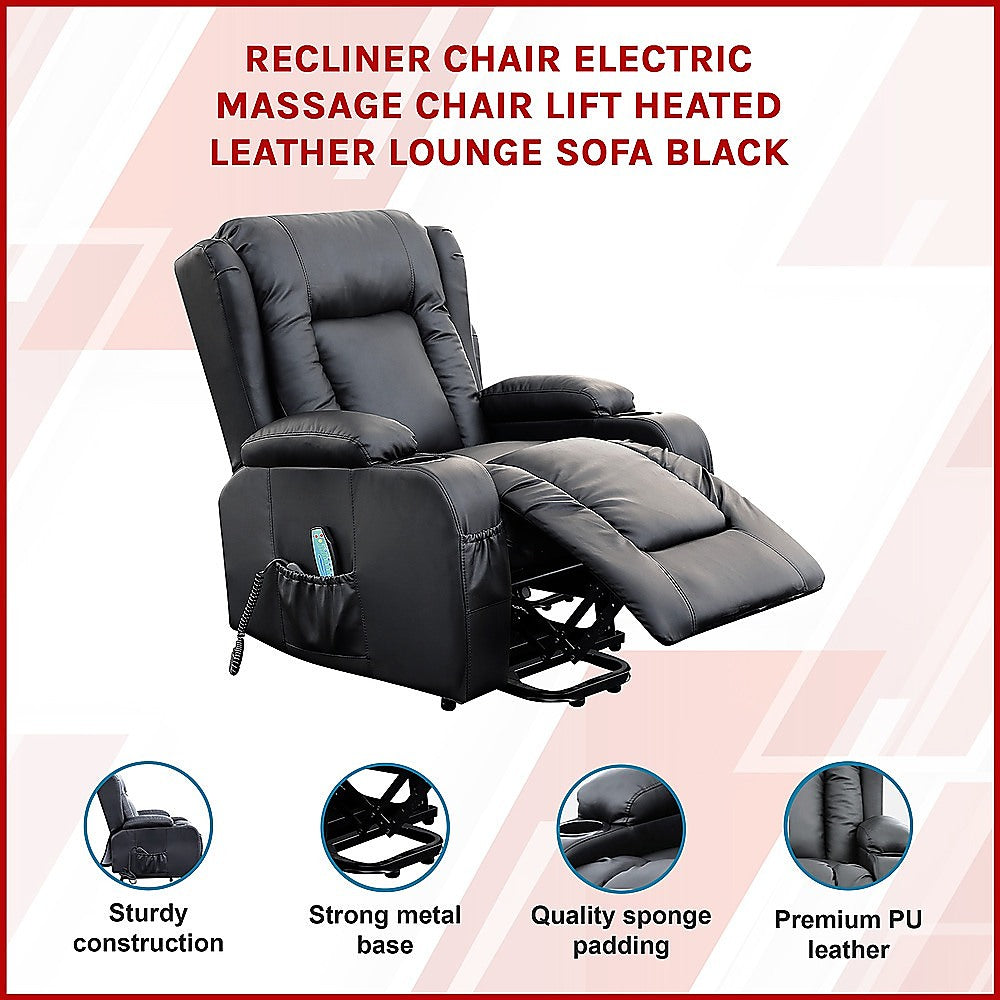 Hepburn Springs Lift Massage Chair, Black