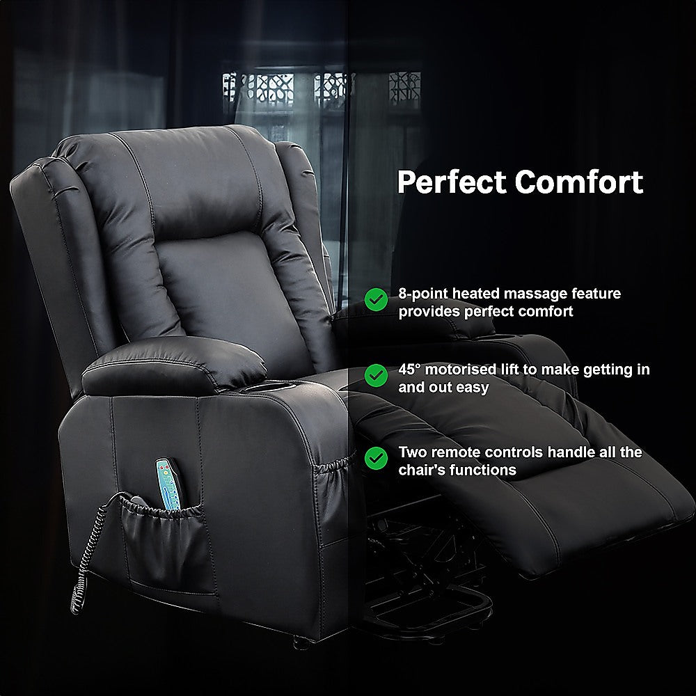 Hepburn Springs Lift Massage Chair, Black