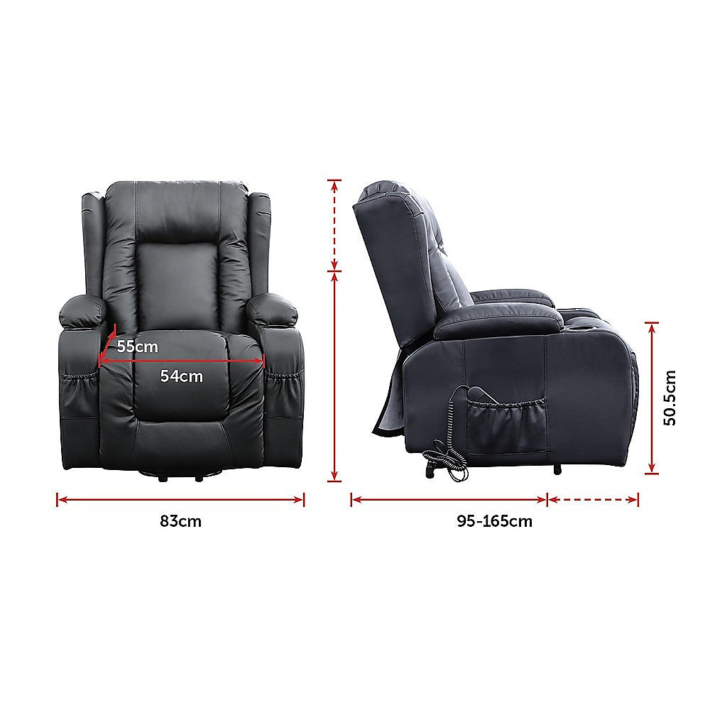 Hepburn Springs Lift Massage Chair, Black