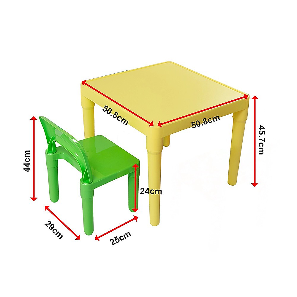 Kids colourful table and chairs play set