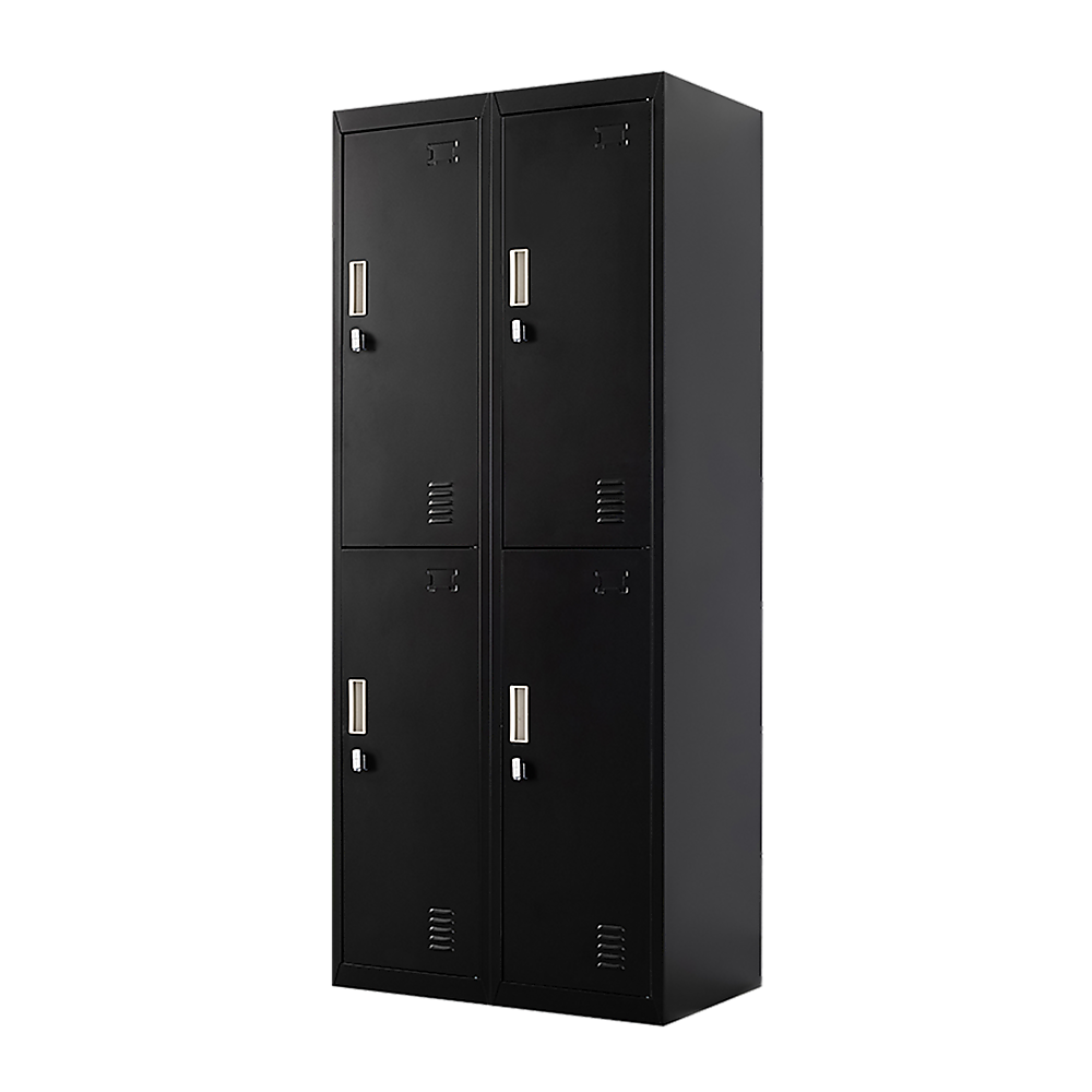 4-Door Steel Storage Locker in Black - image 1