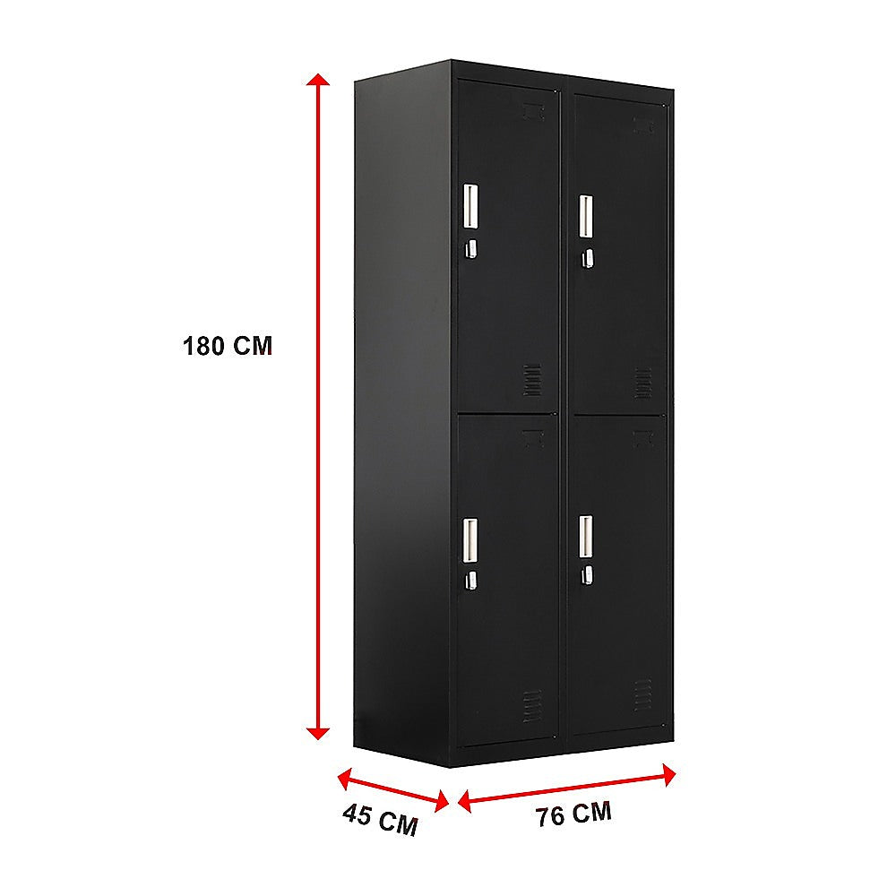 4-Door Steel Storage Locker in Black - image 12