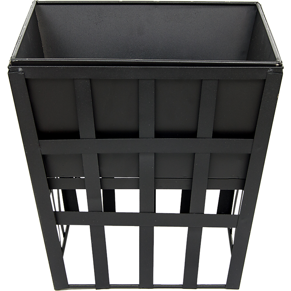 Square Black Fire Pit for Outdoor Heating