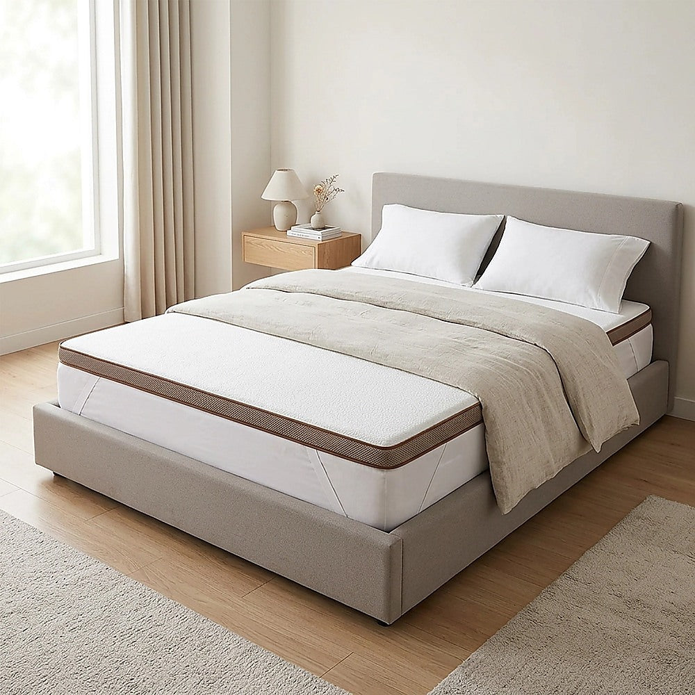 Cooling gel memory foam mattress topper, 7.5cm queen