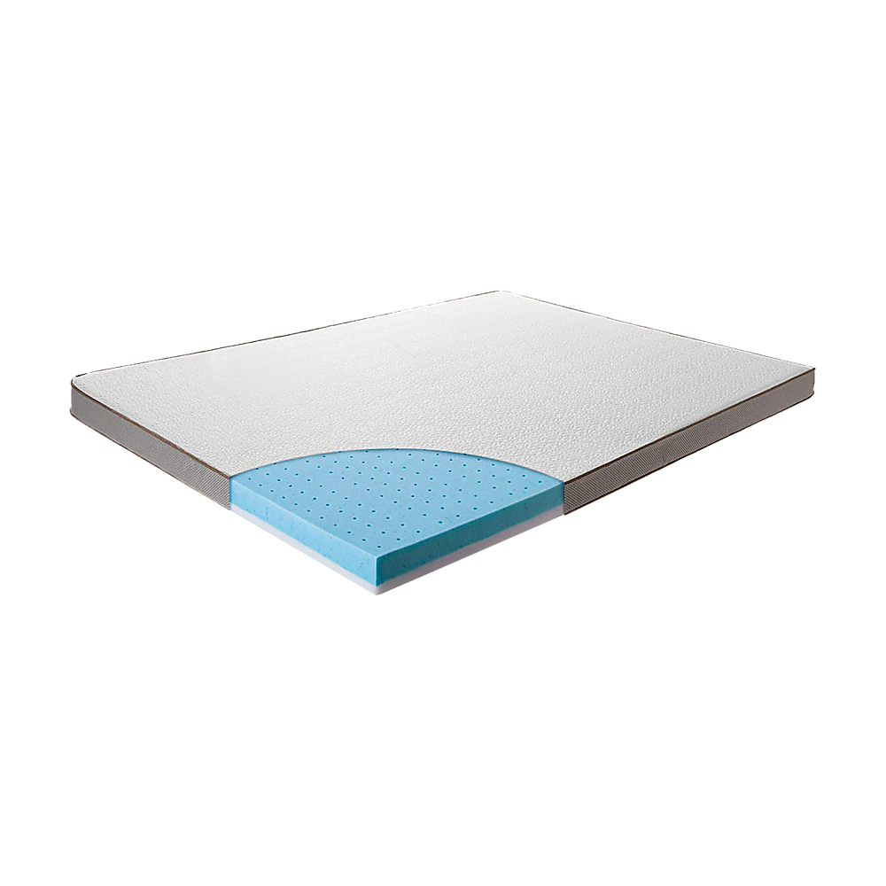 Cooling gel memory foam mattress topper, 7.5cm queen