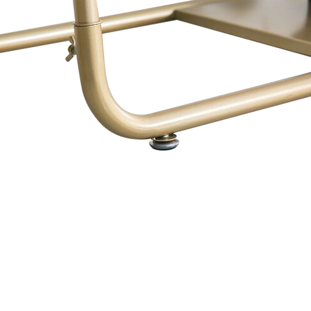 Gold commercial garment display rack, view 3