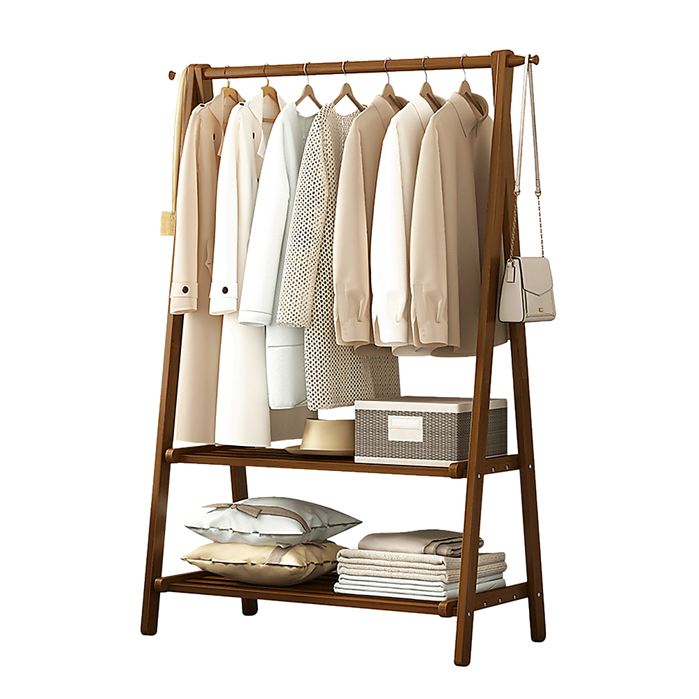 Iznatoraf Bamboo Clothes Rack, Coat and Garment Stand
