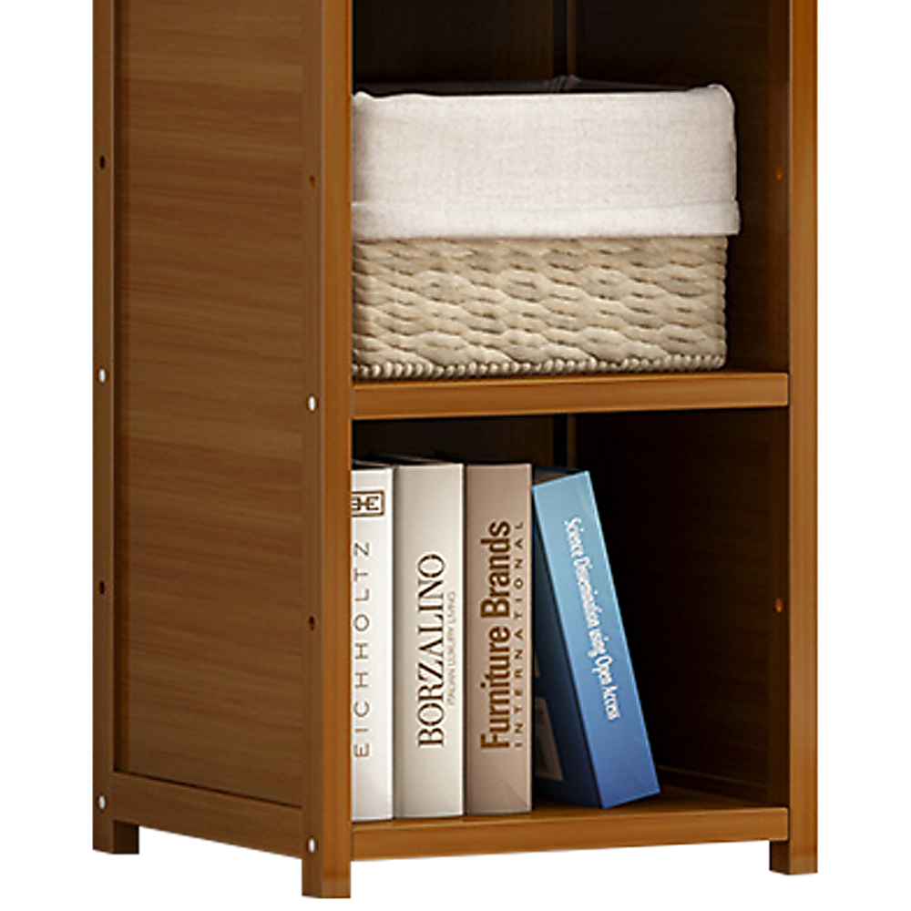 Bamboo Adjustable Bookcase, 4 Shelf Natural