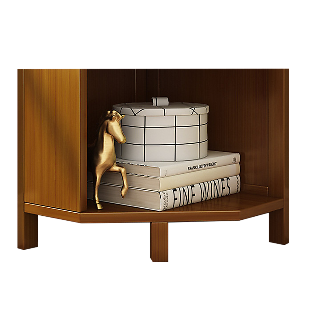 Thebarton 5 Tier Corner Bookshelf, Natural